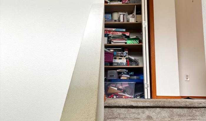 Closet at top of 2nd staircase
