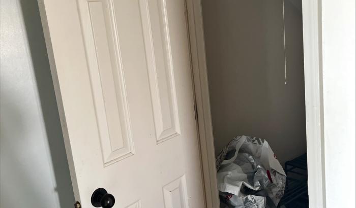 Closet by garage door