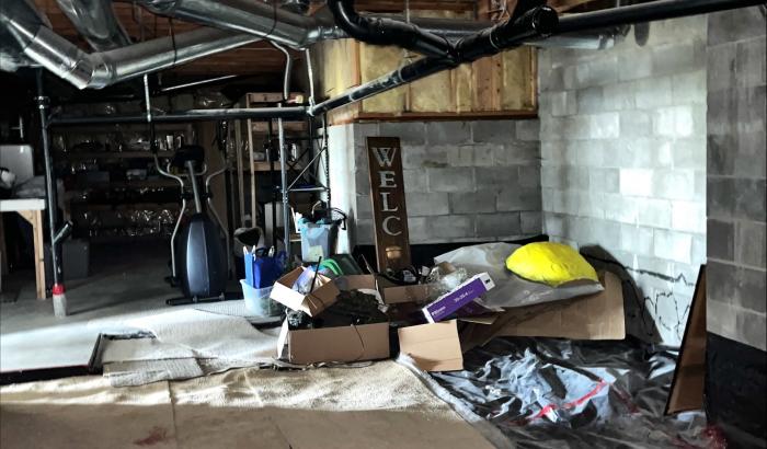 Unfinished portion of basement