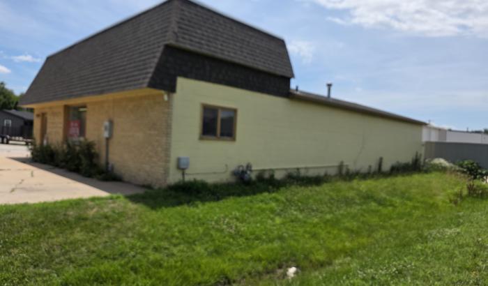Left side of building