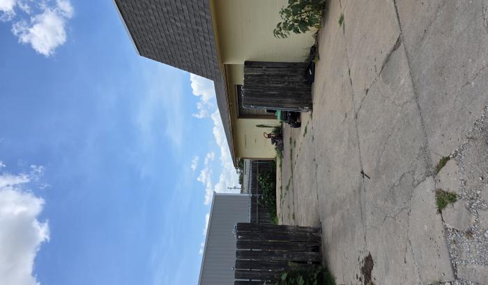 Right side of building
