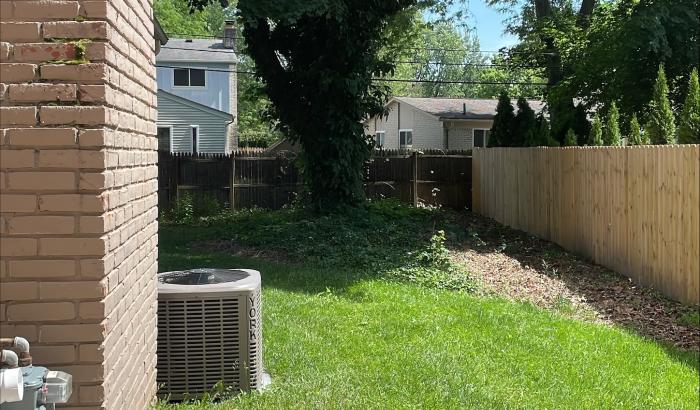 View from side of home with gas meter
