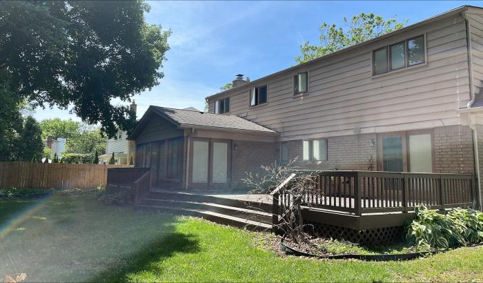 View of back deck