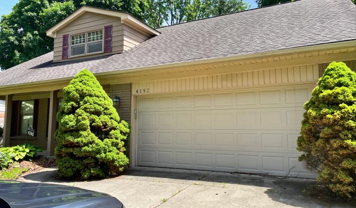 View of garage door