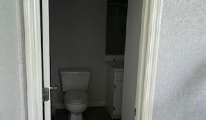 Bathroom with shower, attached to office