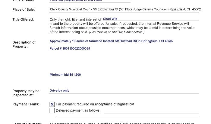 Form 2434 for 10 acres